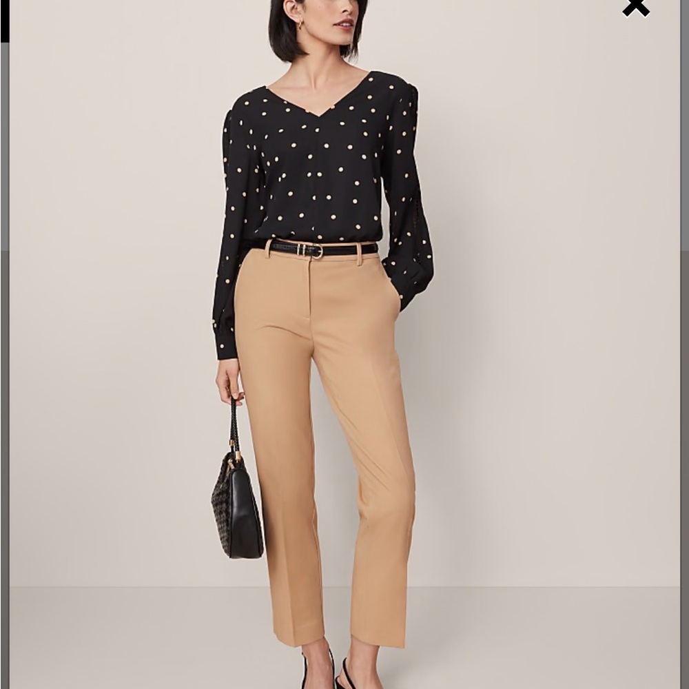 Ann Taylor The Eva Ankle Pant in Tan